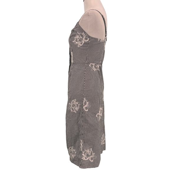 Ali & Jay Women's Striped Button Button Front Bow Tie Aline Dress Size Small - Picture 5 of 10